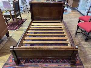 19th century flame mahogany double bed - 3