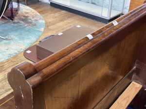 19th century flame mahogany double bed - 5