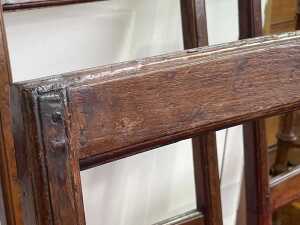 Set of six 19th century walnut ladderback dining chairs - 6