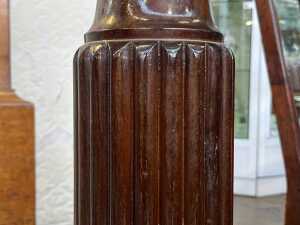 Antique timber pedestal - 4