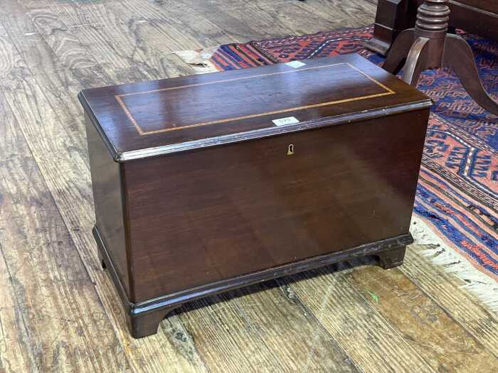 Antique timber box with lid