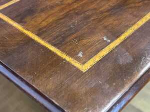 Antique timber box with lid - 3