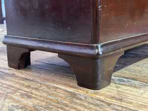 Antique timber box with lid - 4