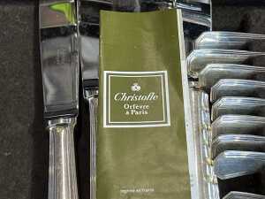 Christofle silver plated cutlery setting for twelve in felt-lined canteen - 4