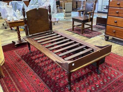Late 18th century Butlers Patent mahogany campaign bed