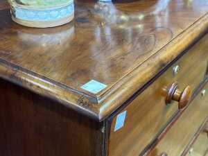 19th century cedar chest of five drawers - 4