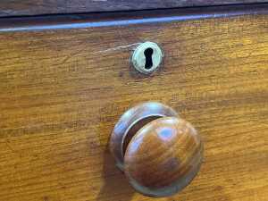 19th century cedar chest of five drawers - 5
