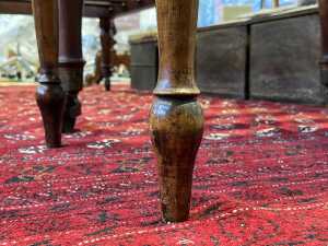 Early Victorian mahogany bow front ladies desk - 6