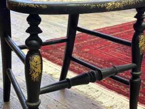 Antique balloon back occasional chair - 4