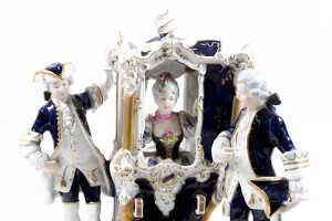 Royal Dux Rococo porcelain travelling booth - 2