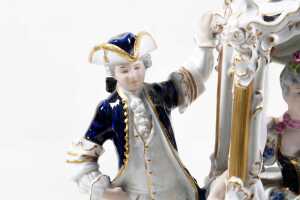 Royal Dux Rococo porcelain travelling booth - 3