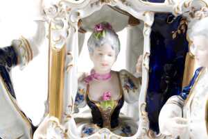 Royal Dux Rococo porcelain travelling booth - 4