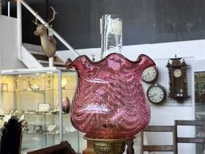 Antique twin burner kerosene lamp - 2