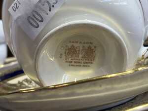 Six Paragon gilded porcelain trios - 4