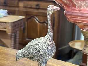 Antique OLC kerosene lamp mounted on a reproduction figural Australiana base - 4