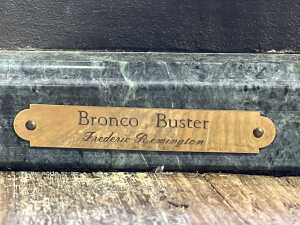 After Frederic Remington, Bronco Buster, cast bronze figure. - 3