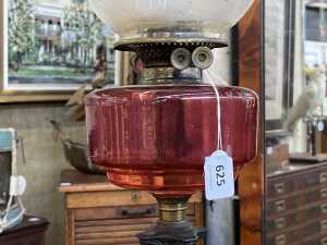 Antique twin burner kerosene lamp - 4