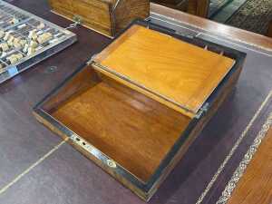 Victorian walnut writing slope - 2