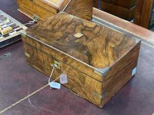 Victorian walnut writing slope - 3