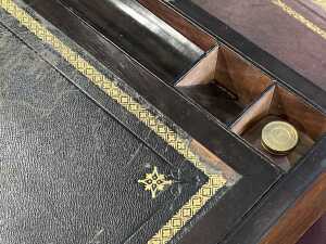 Victorian walnut writing slope - 5