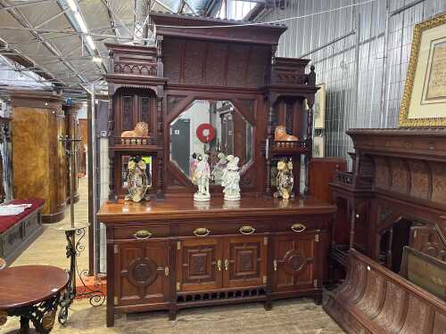 Victorian Aesthetic Movement mahogany sideboard, 1880s