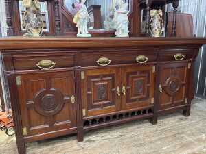 Victorian Aesthetic Movement mahogany sideboard, 1880s - 3