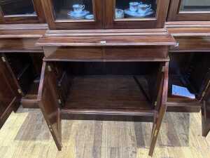 Victorian style mahogany breakfront bookcase - 5