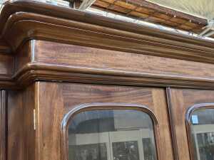 Victorian style mahogany breakfront bookcase - 6