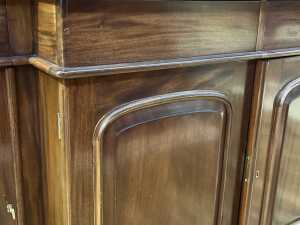 Victorian style mahogany breakfront bookcase - 7
