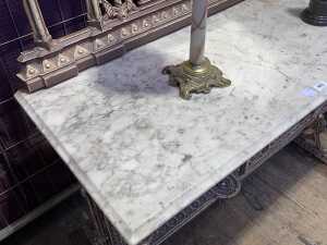 Victorian cast iron hall stand - 4