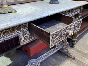 Victorian cast iron hall stand - 5