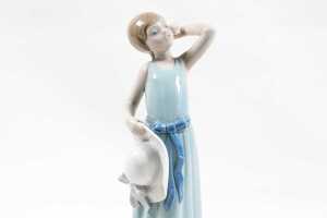 Three Lladro porcelain girl figures - 2