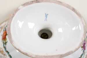 Antique Meissen porcelain pierced footed comport - 5