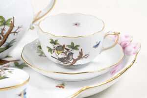 Herend hand painted porcelain tea setting for two - 3