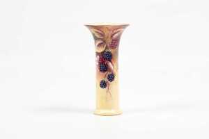 Porcelain vase hand painted by Terence Nutt of Worcester