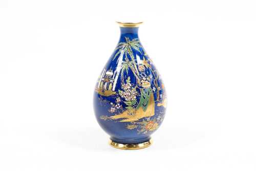 Antique Carlton Ware 'Persian' (Taj Mahal) porcelain vase, mid 1920s