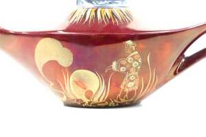 Carlton Ware 'Rouge Royale' genie lamp table lighter - 4