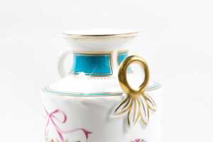 Minton Bicentenary Rose Basket porcelain vase - 3