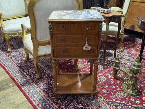 French satinwood cabinet or bedside