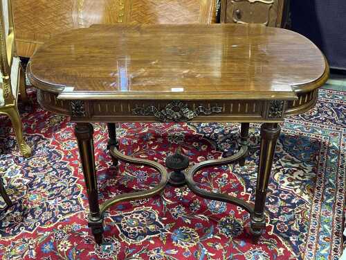 French style walnut centre table