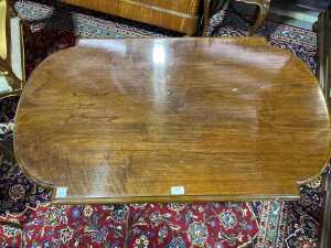 French style walnut centre table - 4