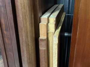 Antique French style walnut bookcase or display cabinet - 4