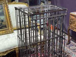 Antique French Wrought iron wine rack - 2