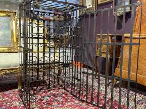Antique French Wrought iron wine rack - 3