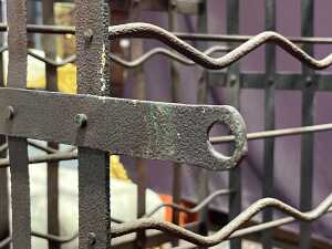 Antique French Wrought iron wine rack - 5