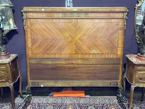 French style satinwood bed ends - 2