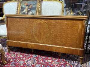 French style satinwood bed ends - 3
