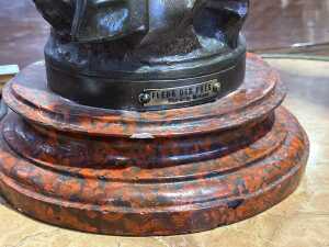Pair of Art Nouveau bronze figural lamps after Auguste Moreau - 4