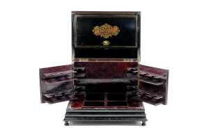 Antique French liqueur set case - 2