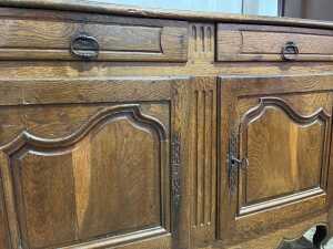 Antique French Provincial oak sideboard - 5